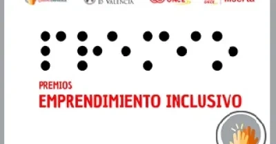 Banner de los premios de emprendimiento inclusivo de la Universitat de València y Fundación ONCE