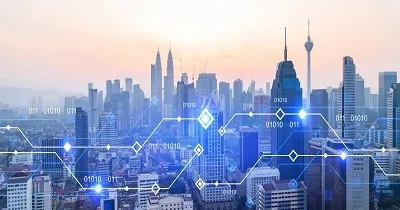 Representación de una ciudad inteligente totalmente conectada con todo (Fuente: Videoflow)