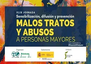 Cártel XLIX JORNADA sensibilización, difusión y prevención de los malos tratos y abusos a personas mayores