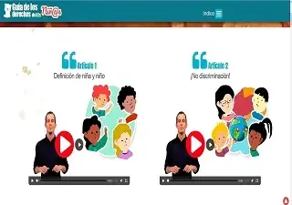 Guía de los derechos de los niños en lengua de signos