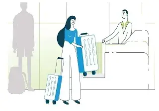 Mujer en el aeropuerto por Aena y autismo