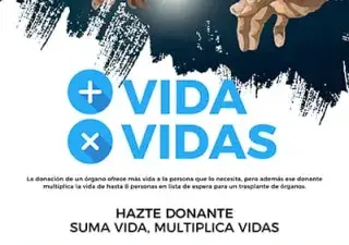 Cartel del Día Nacional del Donante bajo el lema “Suma vida, multiplica vidas”