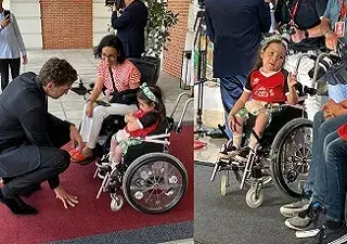 Aiuri, junto a Pau Gasol y Teresa Perales en La Moncloa (Fuente: Fundación ONCE)
