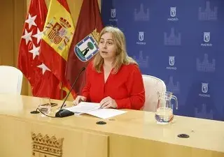 La portavoz municipal, Inmaculada Sanz, el pasado miércoles, en la rueda de prensa posterior a la Junta de Gobierno donde informó del actual ejercicio del Ayuntamiento (Fuente: Ayuntamiento de Madrid)