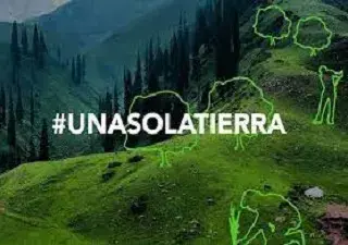 Banner del Día Mundial del Medio Ambiente, con el lema #UnaSolaTierra