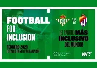 Cartel del partido "más inclusivo del mundo" (Fuente: Real Betis Balompié)