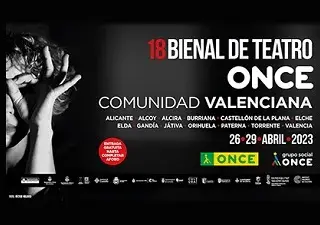 Cartel de la 18 edición de la bienal de Teatro ONCE en la Comunidad Valenciana