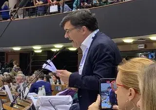 Intervención de Alberto Durán en Bruselas (Fuente: Cermi)