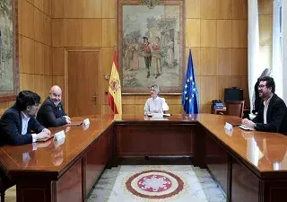 Yolanda Díaz, en la reunión sobre las bonificaciones al empleo (Fuente: Ministerio de Trabajo)