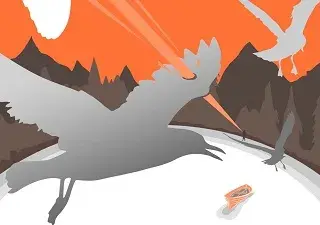 Detalle del cartel de 'El lago de las gaviotas' (Foto del grupo La Luciérnaga/ONCE)