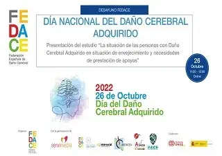 Banner del diálogo de Fedace, con motivo del Día Nacional del Daño Cerebral Adquirido