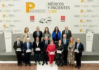Imagen de los premiados, con la ausencia del actor Ángel Martín (Fuente: Cgcom)