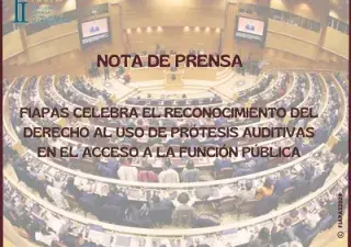 Banner del Pleno del Congreso de los Diputados reunido en el Senado donde se ha convalidado el Real Decreto-Ley 6/2023 (Fuente: FIAPAS)