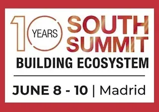 Banner con el logotipo del South Summit en el que se lee 'Building ecosystem'