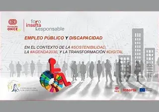 Cartel del evento de Foro Inserta Empleo Público en el Congreso de los Diputados (Fuente: Fundación ONCE)