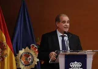 El Director General de la Policia, Francisco Pardo, en una de sus intervenciones