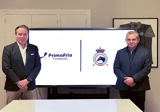 Momento de la firma del acuerdo de colaboración entre la Fundación Primafrio y la Real Federación Hípica Española, con sus representantes (Fuente: Fundación Primafrio)
