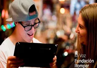 Banner del Proyecto 'Mi Voz', de la Fundación Romper Barreras