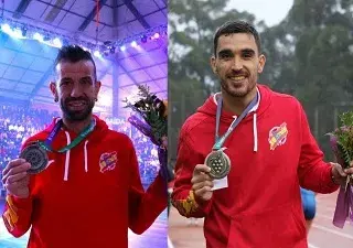 González (izquierda) y Martínez Morga muestran sus medallas conseguidas en Caxias do Sul (Fuente: CPE)