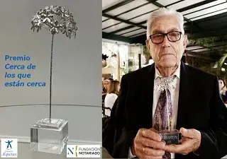 Los ganadores de la primera edición de los Premios Cerca 2022, la Federación de Jubilados y Pensionistas de Soria y su asociación de mayores San Miguel de Langa de Duero, con su proyecto Langa Dinámica (Fuente: Fundación Notariado)