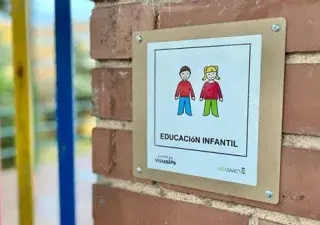 Señalización con pictogramas en una Escuela Visual 