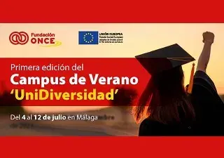 Cartel informativo del Campus de verano UniDiversidad (Fuente: Fundación ONCE)