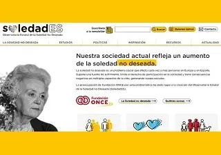 Cartel informativo de la presentación del estudio del Observatorio Estatal de la Soledad no Deseada - SoledadES (Fuente: Fundación ONCE)