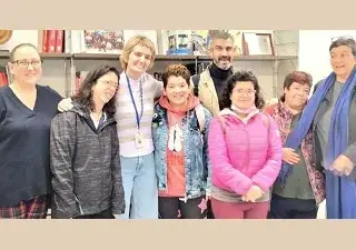 Algunas de las personas con discapacidad intelectual de Apadis que colaborarán en las bibliotecas de San Sebastián de los Reyes (Fuente: Plena Inclusión Madrid)