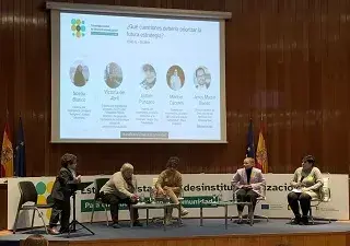 Un momento del encuentro ‘Estrategia estatal de desinstitucionalización: por una buena vida en la comunidad’ (Fuente: Plena inclusión)