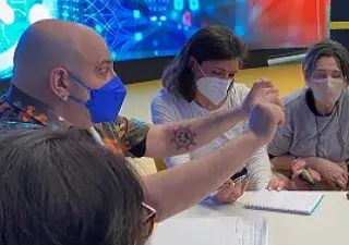 Un momento del Taller de Iniciación al Cine con algunos de sus participantes