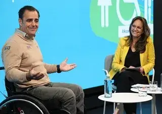Fernando Vega de Seoane y Ana López Casero, en un momento de su participación en la jornada (Fuente: Jorge Villa/Servimedia)