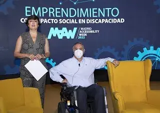 Un momento de la inauguración de la MAW 2022 con Jesús Hernández y Yolanda de la Fuente