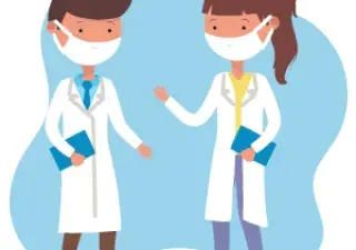 Enfermeros con mascarilla por el coronavirus