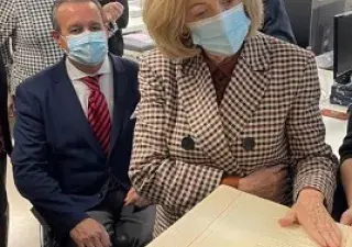 Dancausa, en su visita a las instalaciones de la Fundación Prodis (Fuente: Comunidad de Madrid)