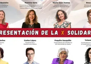 cartel de la presentación de la x solidaria